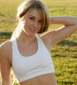 A little strip on the soccer pitch from Private School Jewel